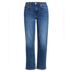 Re/Done 70'S MID RISE STOVE PIPE IN ROYAL FADE BLUE DENIM JEANS SIZE 2
